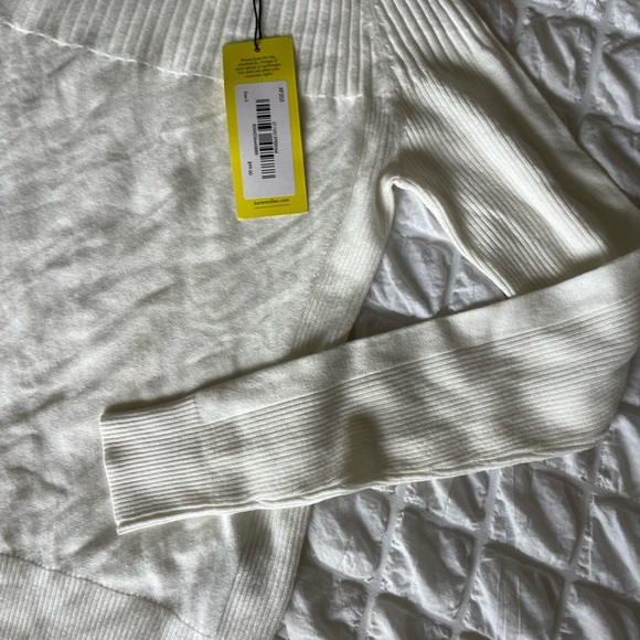 Karen Millen White Sweater with Ribbed Detailing - Picture 2 of 10